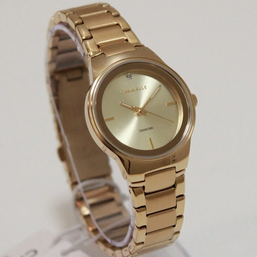 Caravelle Ladies Diamond Accent Watch By Bulova 30mm